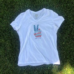 Life is good peace t shirt